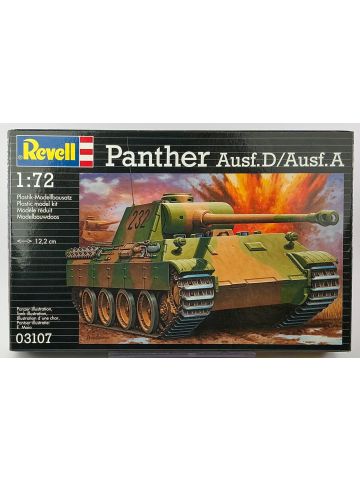 Revell 03107 Panther Ausf.D/Ausf. A 1/72 Scale Model Kit 2015 Release Open Box