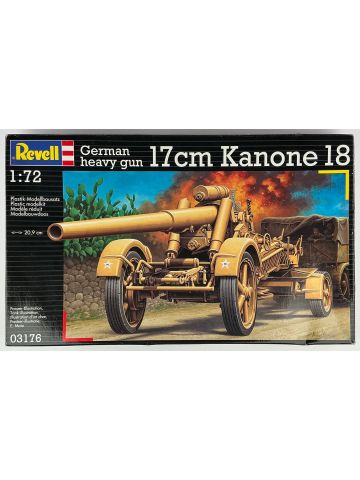 Revell 03176 German Heavy Gun 17cm Kanone 18 1/72 Scale Plastic Model Kit