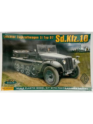 Ace 72225 Sd.Kfz. 10 1/72 Scale Plastic Model Kit Sealed Box