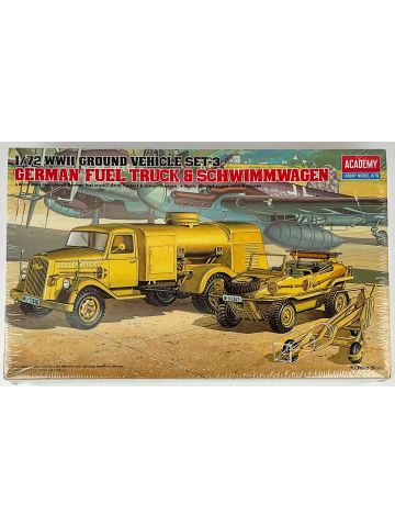 Academy 13401 German Fuel Truck & Schwimmwagen 1/72 Scale Plastic Model Kit
