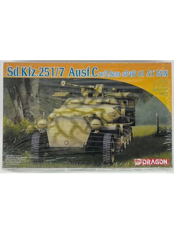 Dragon 7315 Sd.Kfz.251/7 Ausf.C w/2.8cm sPzB 41 AT Gun 1/72 Scale Model Kit