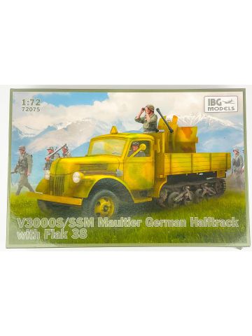 IBG Models 72075 V3000S/SSM Maultier with FlaK 38 1/72 Scale Plastic Model Kit