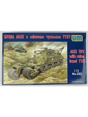 UM 222 M32 TRV with T1E1 'Earthworm' Mine Clearer 1/72 Scale Plastic Model Kit