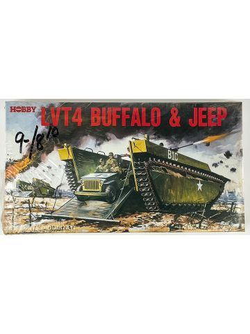 LVT4 Buffalo & Jeep 1/76 Scale Plastic Model Kit (Heller) Shrink-Wrapped