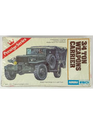 Aurora ESCI 6220 3/4 Ton Weapons Carrier 1/72 Scale Plastic Model Kit