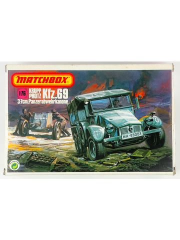 Matchbox PK-88 Krupp Protz Kfz.69 3.7cm paK 1/76 Scale Kit No Decals/Directions