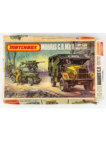 Matchbox PK-172 Morris C.8 Mk II 17pdr Gun and Willy's Jeep 1/76 Scale Model Kit