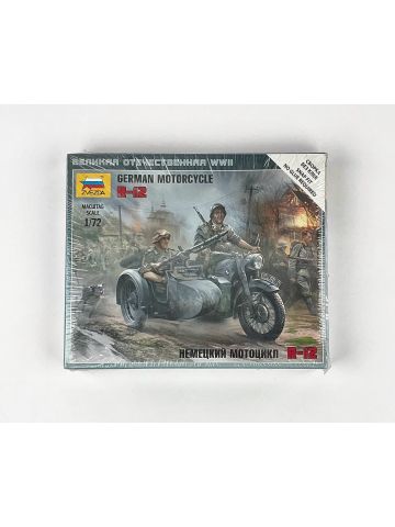 Zvezda 6142 German Motorcycle R-12 1/72 Scale Plastic Model Kit