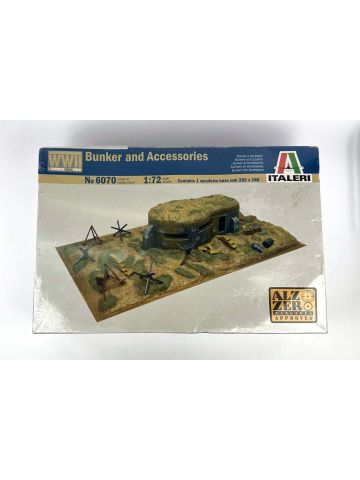 Italeri 6070 WWII Bunker and Accessories 1/72 Scale Plastic Model Kit