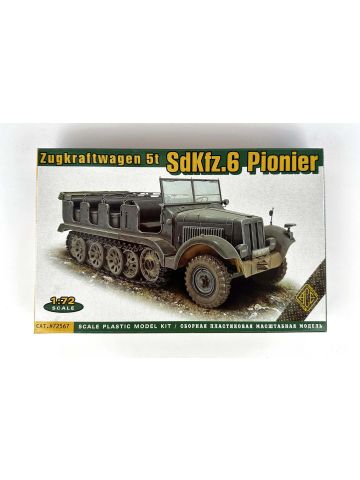 Ace 72567 Zugkraftwagen 5t Sd.Kfz.6 Pionier 1/72 Scale Plastic Model Kit