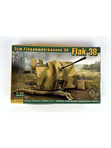 Ace 72288 2cm Flak 38 Anti-Aircraft Cannon 1/72 Scale Plastic Model Kit