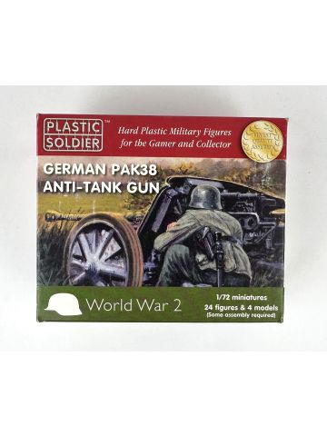 Plastic Soldier WW2G20003 German Pak38 Anti-Tank Gun 1/72 Scale Model Kit