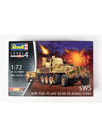 Revell 03293 sWS with Flak 43 and Sd.Ah.58 Ammo Trailer 1/72 Scale Model Kit