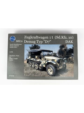 Mk72 07202 Half-Track Zugkraftwagen 1t (Sd.Kfz. 10) Demag 1/72 Scale Model Kit