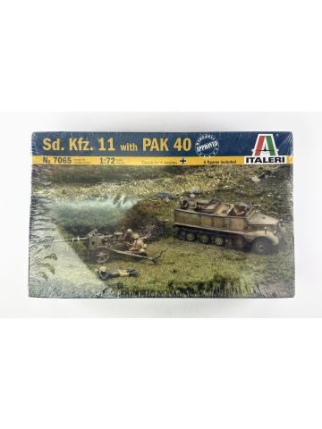 Italeri 7065 Sd. Kfz. 11 with PAK 40 1/72 Scale Plastic Model Kit