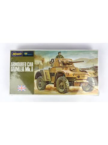 Hasegawa 724 British Army Armoured Car Daimler Mk.II 1/72 Scale Plastic Model Kit