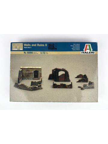 Italeri 6090 Walls and Ruins II World War II 1/72 Scale Plastic Model Kit
