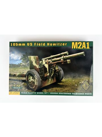 Ace 72527 105mm US M2A1 Howitzer with M2A2 Gun Carriage 1/72 Scale Model Kit
