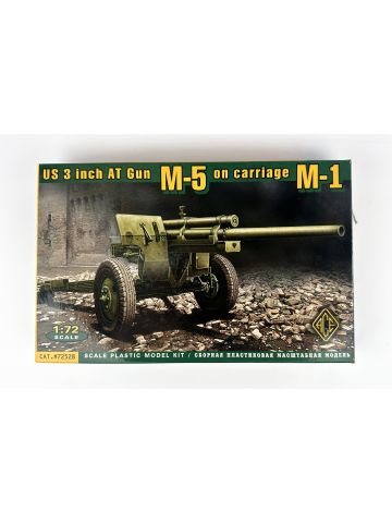 Ace 72528 US 3 Inch AT Gun M5 on Carriage M1 (Early Version) 1/72 Scale Kit