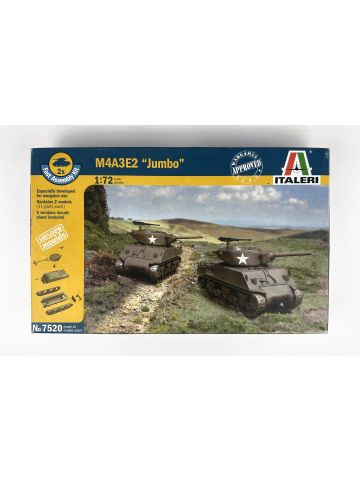 Italeri 7520 M4A3E2 'Jumbo' Tank 1/72 Scale Plastic Model Kit