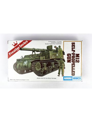 Aurora ESCI 6206 M12 Self-Propelled Gun 1/72 Scale Plastic Model Kit