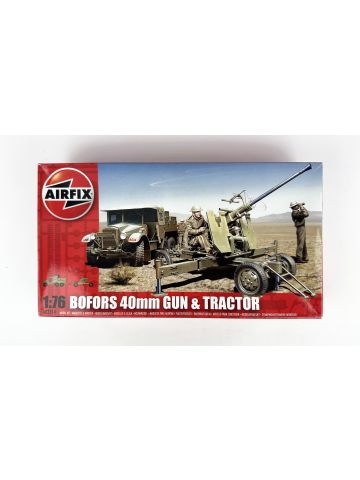 Airfix A02314 Bofors 40mm Gun & Tractor 1/76 Scale Plastic Model Kit