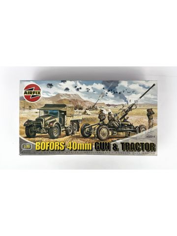 Airfix A02314 Bofors 40mm Gun & Tractor 1/76 Scale Model Kit - Different box