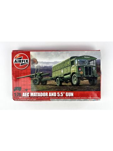 Airfix A01314 AEC Matador and 5.5" Gun 1/76 Scale Plastic Model Kit