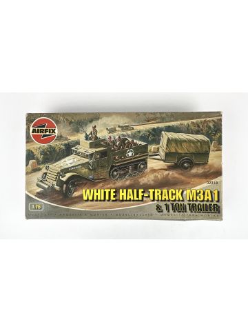 Airfix 02318 White Half-Track M3A1 & 1 Ton Trailer 1/76 Scale Plastic Model Kit