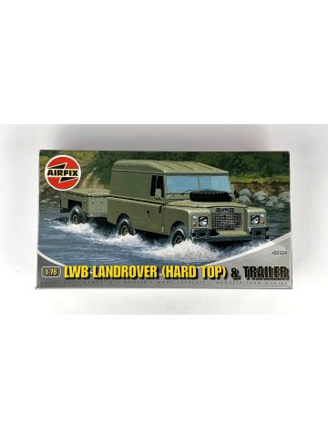 Airfix A02324 LWB Land Rover (Hard Top) & Trailer 1/76 Scale Plastic Model Kit