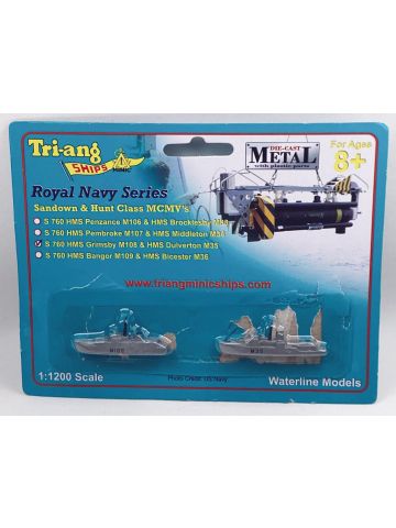 Tri-ang Minic S760 British Minesweeper Grimsby & Dulverton 1/1200 Scale
