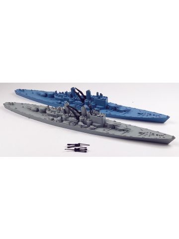 Tri-ang Minic M741 British Battleship Vanguard Blue & Gray Set 1/1200 Scale