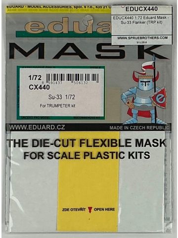 Eduard CX440 Sukhoi Su-33 1/72 Scale Aircraft Model Kit Masking Set