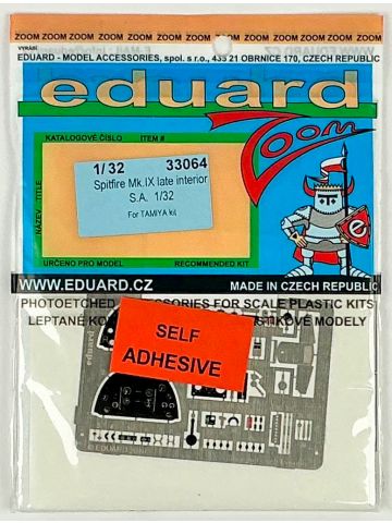 Eduard 33064 Spitfire Mk.IX Late Interior SA 1/32 Scale Kit Detail Set