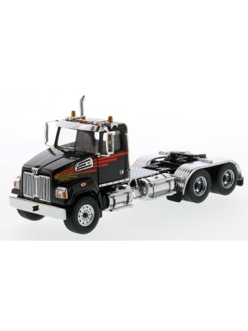 Diecast Masters 71036 Western Star 4700 SF Tandem Tractor Black 1/50 Scale Model