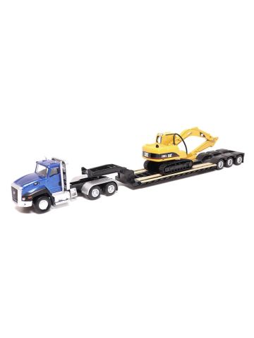 Diecast Masters 84415 Cat CT660 Day Cab Tractor, Lowboy & Excavator 1/87 Scale