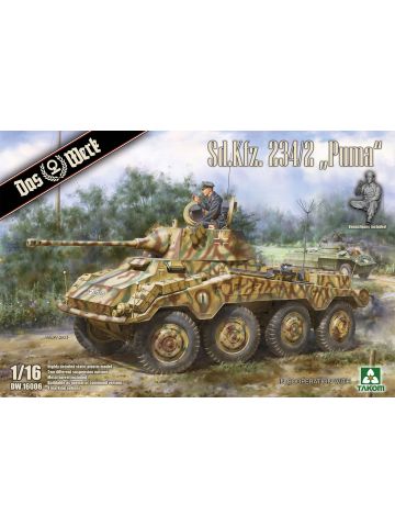 Das Werk 16006 Sd.Kfz. 234/2 'Puma' Normal/Command Versions 1/16 Scale Model Kit