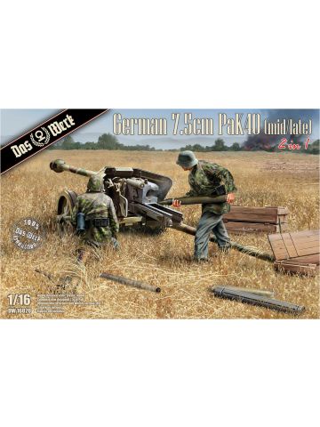 Das Werk 16020 German 7.5cm PaK40 Mid/Late Production 1/16 Scale Model Kit