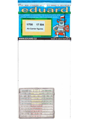 Eduard 17504 Aircraft Carrier Figures 1/700 Scale Color Photoetch Detail Set