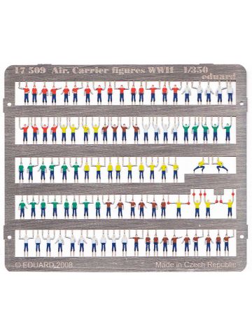 Eduard 17509 WWII Aircraft Carrier Figures Color 1/350 Scale Color Photoetch