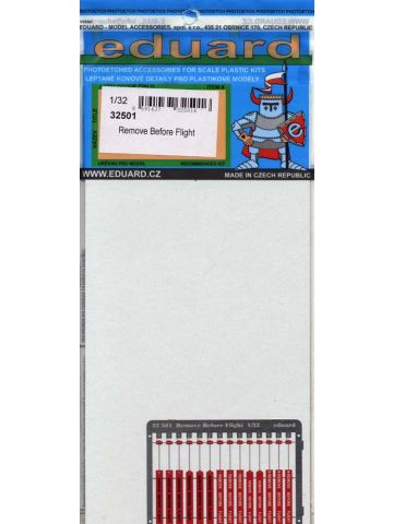 Eduard 32501 Painted Remove Before Flight Tags for 1/32 Scale Aircraft Models