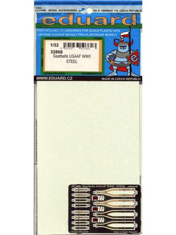 Eduard 32868 WWII USAAF Aircraft Seatbelts Color Steel 1/32 Scale Detail Set
