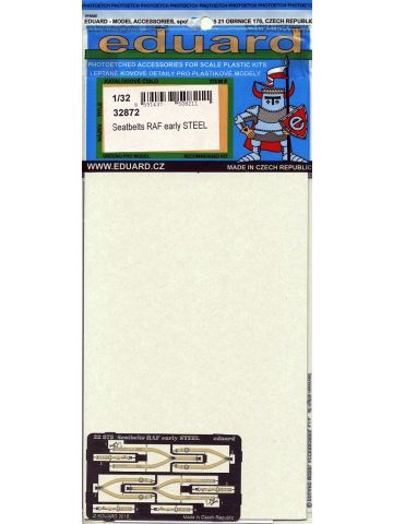Eduard 32872 WWII Early RAF Seatbelts Color Steel 1/32 Scale Detail Set