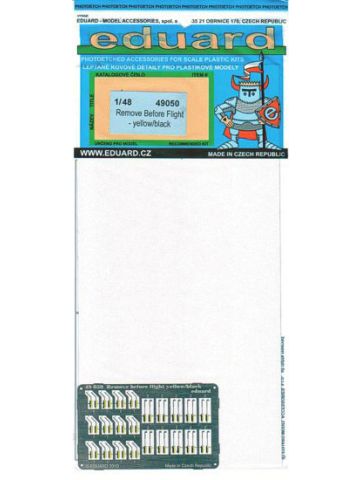 Eduard 49050 Remove Before Flight Yellow & Black 1/48 Scale Color Photoetch