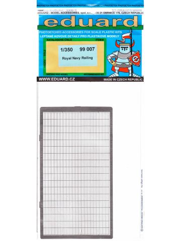 Eduard 99007 WWII Royal Navy Railings 1/350 Scale PE Detail Set for Model Ships