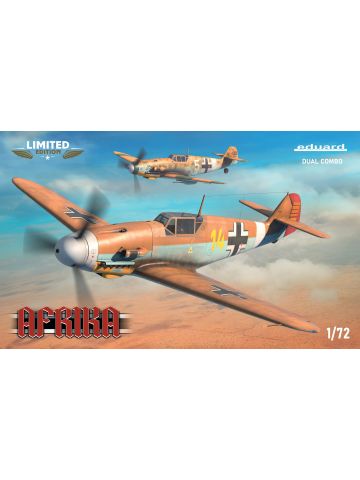 Eduard 2112 Bf109 Afrika Fighter 'Dual Combo' Ltd Edition 1/72 Scale Model Kits