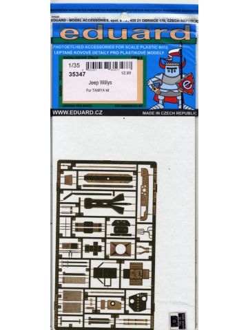 Eduard 35347 Jeep Willys Photoetched Detail Set for 1/35 Scale Tamiya Model Kit