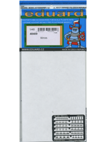 Eduard 48409 Aircraft Mirrors Photoetched Detail Set for 1/48 Scale Model Kits