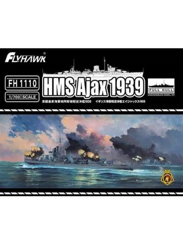 Flyhawk 1110 British Light Cruiser Ajax 1939 1/700 Scale Plastic Model Kit