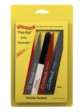 Flex-I-File 525 Flex-Pad Intro Set of 5 Angled Sanding Sticks